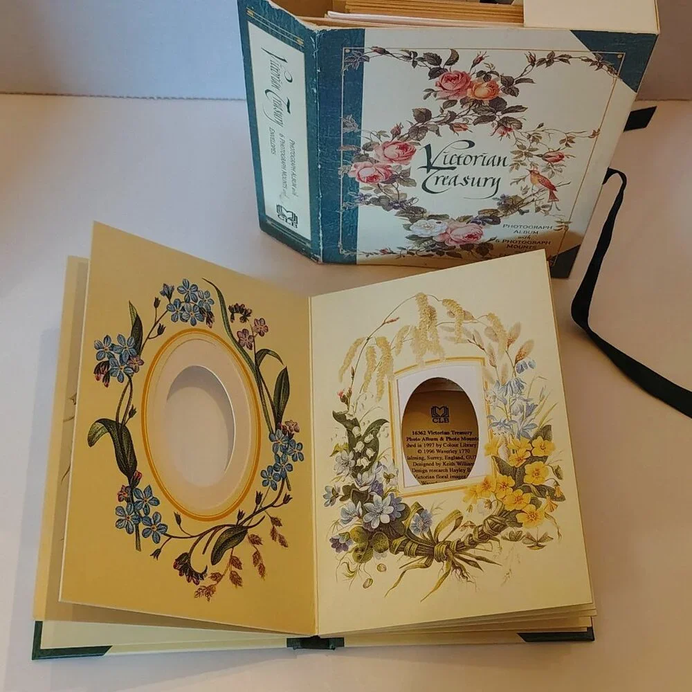 VINTAGE Victorian Treasury Photograph Album & Photo Mounts & Envelopes